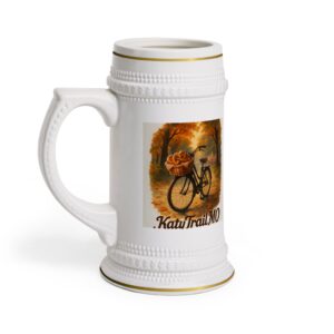 Oktoberfest Style Beer Stein Mug with Bicycle Design, Perfect for Beer Lovers, Housewarming Gift, Oktoberfest, or Cycling Enthusiasts