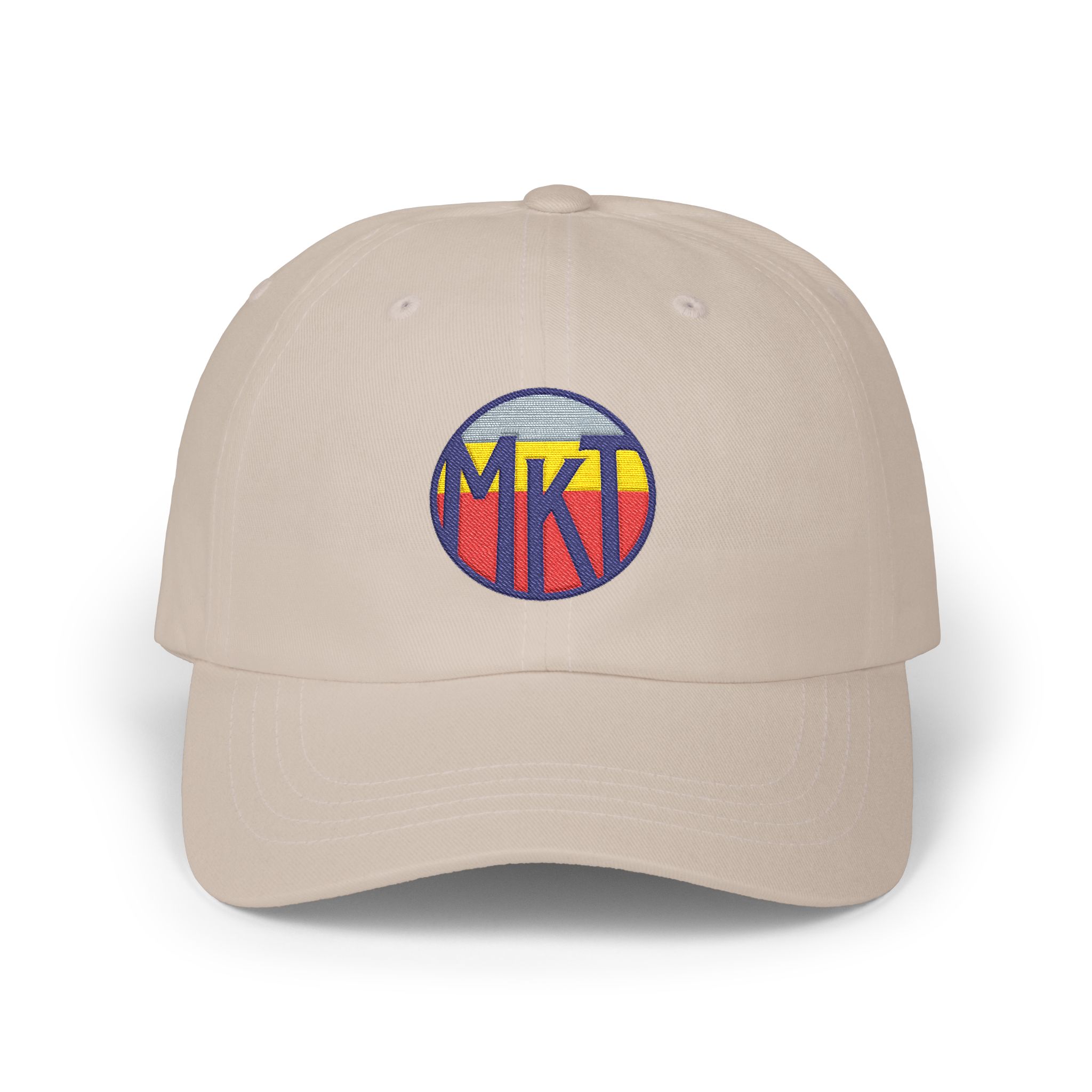 Retro Sunset Logo Dad Cap — Embroidered MKT Circle Hat - Image 5