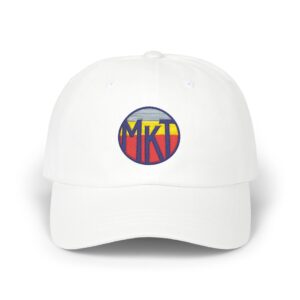 Retro Sunset Logo Dad Cap — Embroidered MKT Circle Hat